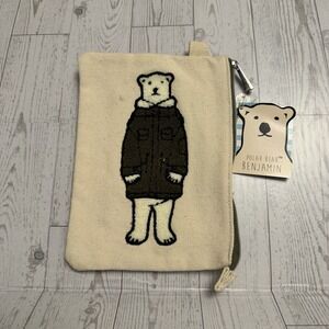 Polar Bear Benjamin Embroidered Canvas Zipper Pouch Tokyo Japan Parka / Jacket